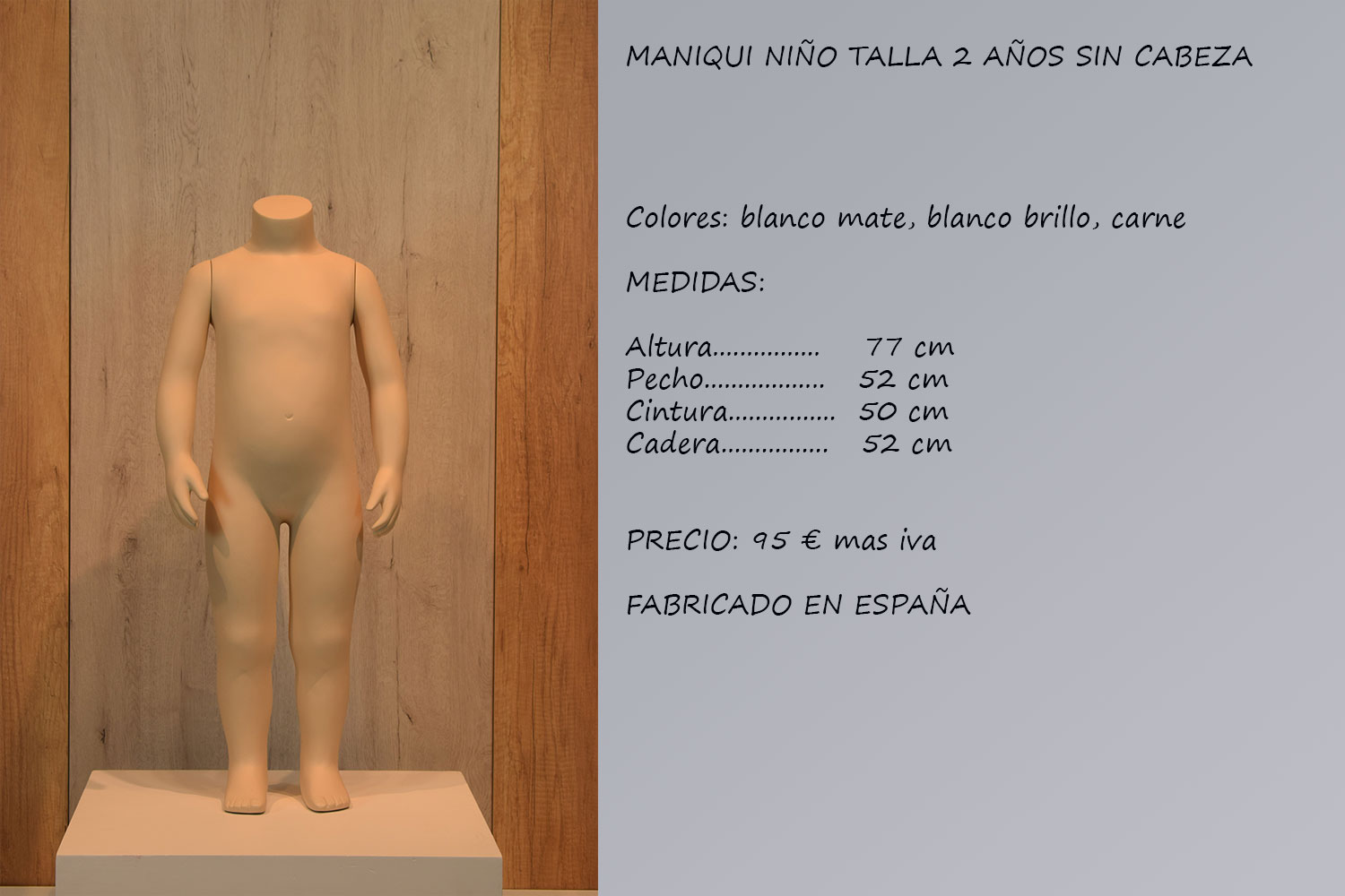 MANIQUIES NIÑO SIN CABEZA