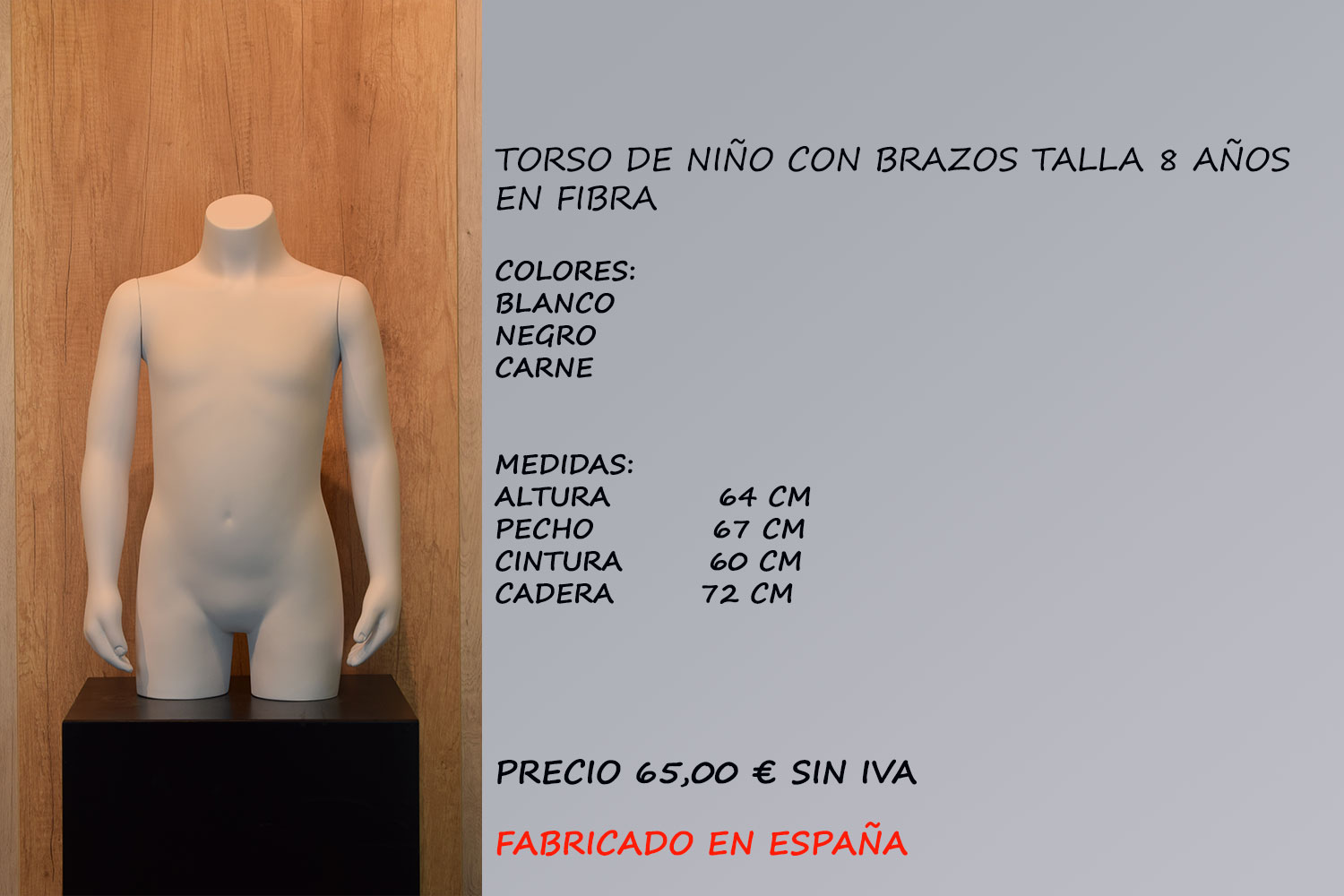 TORSOS DE NIÑO CON BRAZOS