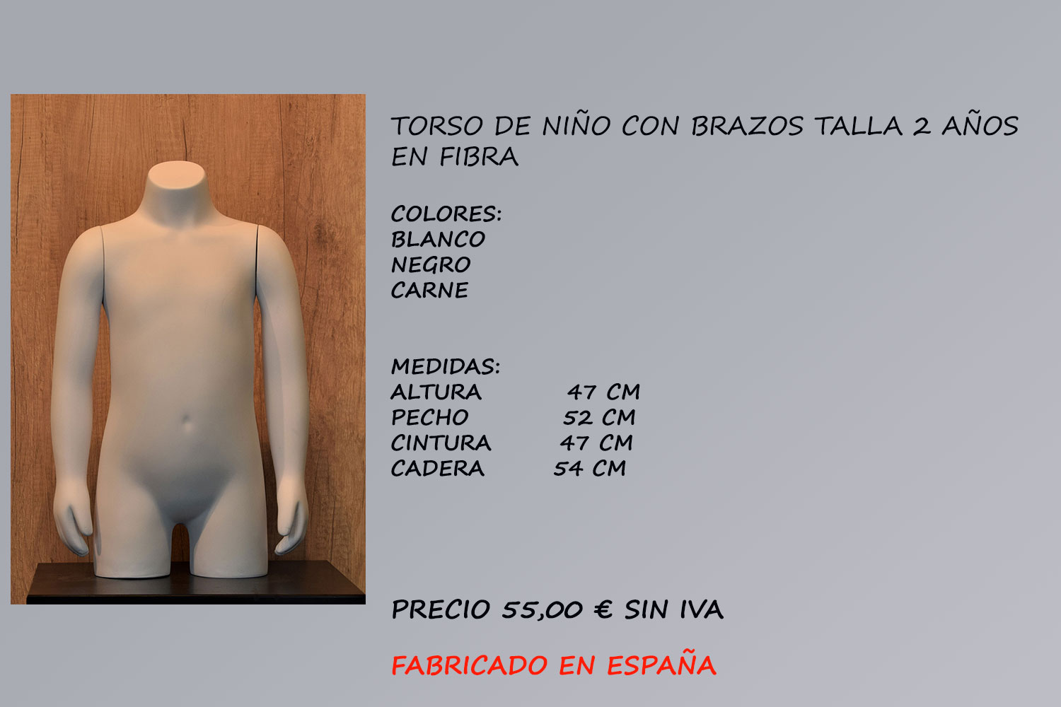 TORSOS DE NIÑO CON BRAZOS