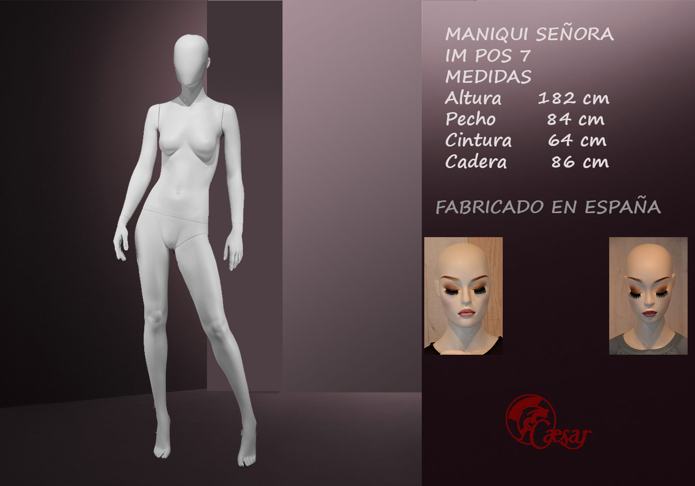 MANIQUI SEÑORA CON CABEZA REF. IM