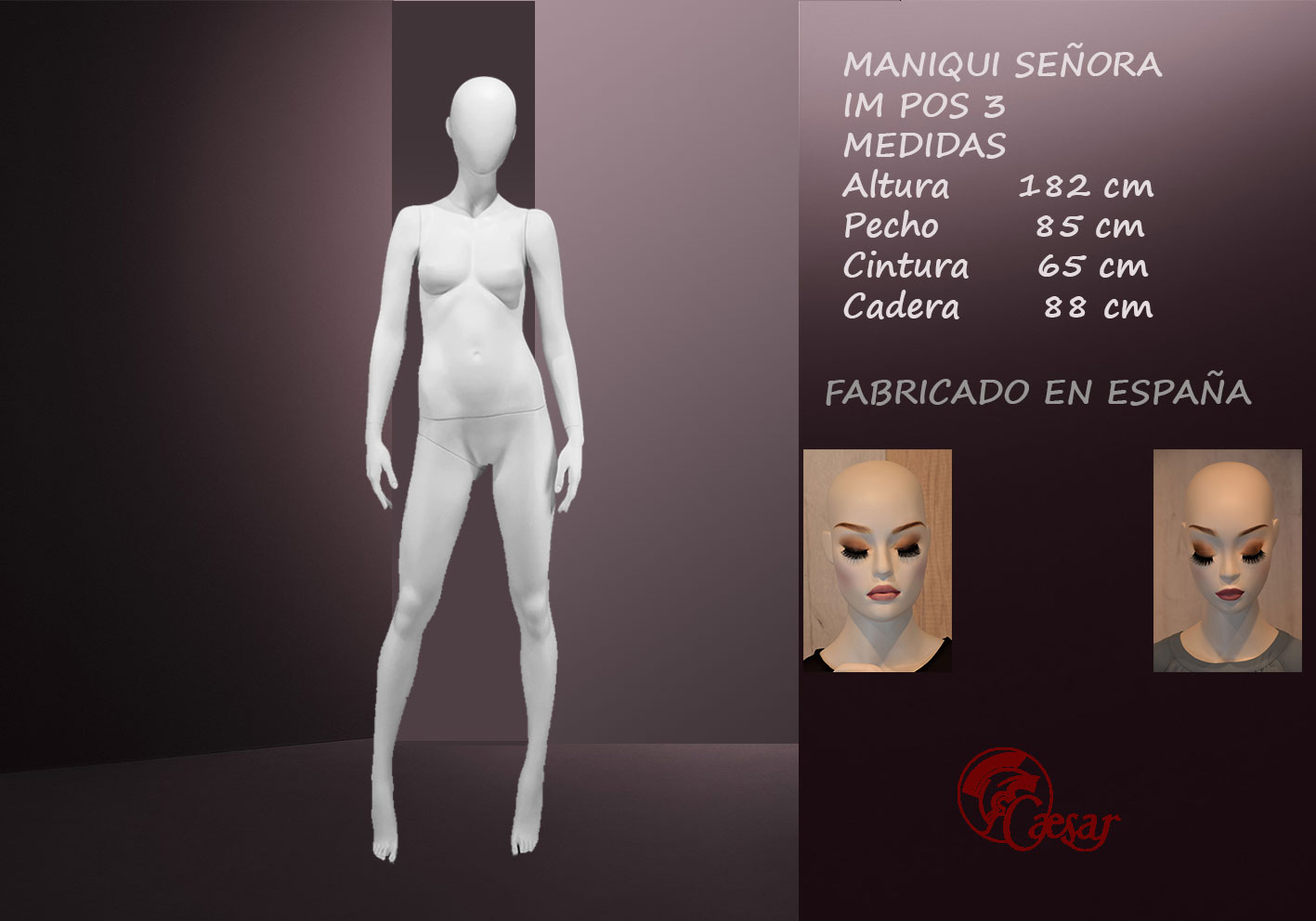 MANIQUI SEÑORA CON CABEZA REF. IM